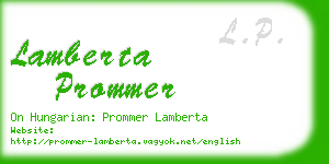 lamberta prommer business card